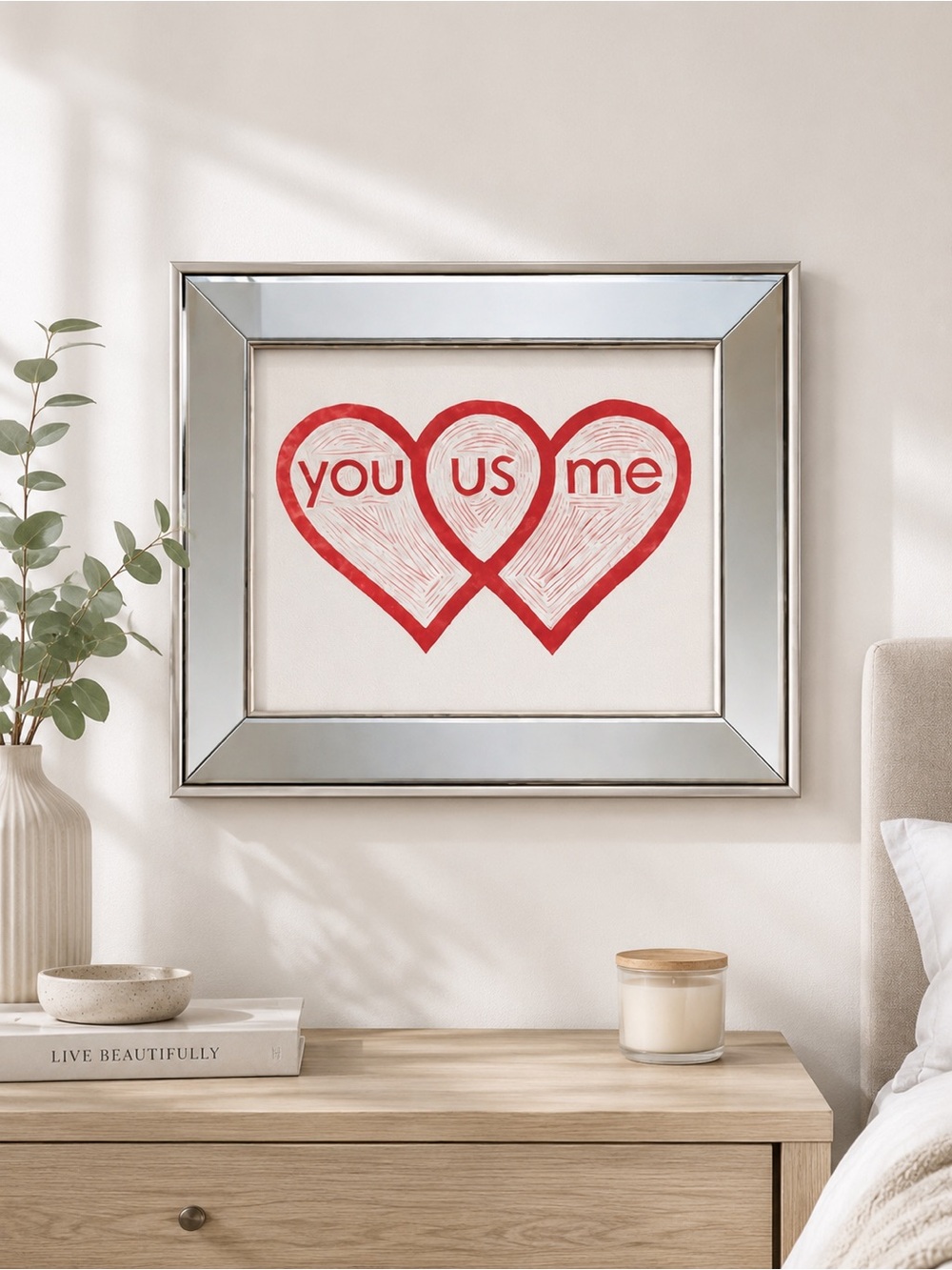 Vintage Matt Butler You Us Me‎ Heart Signed Print 2015 Framed Limited Edition
